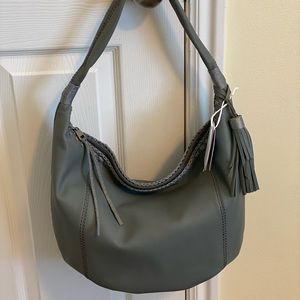 The Sak Fernwood Hobo Handbag NWT Dusty Blue Grey